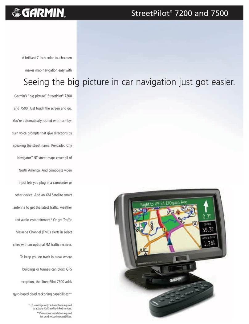 Garmin StreetPilot 7200 Specifications