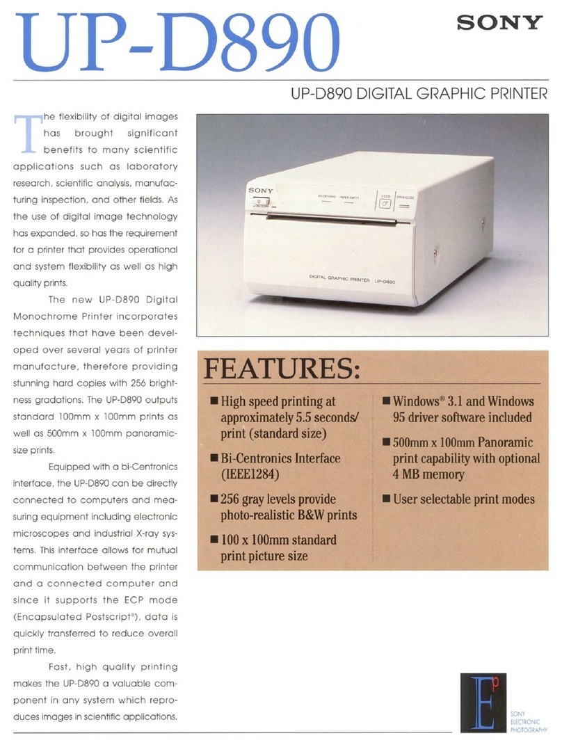 Sony UP-D890 User manual