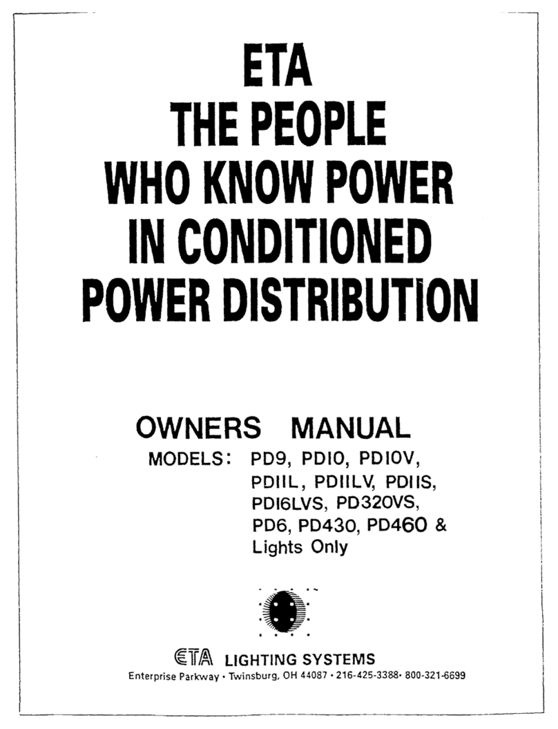 ETA Systems PD9 User manual