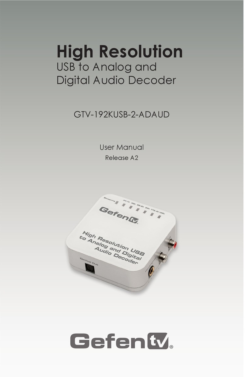 Gefen GTV-192KUSB-2-ADAUD User manual