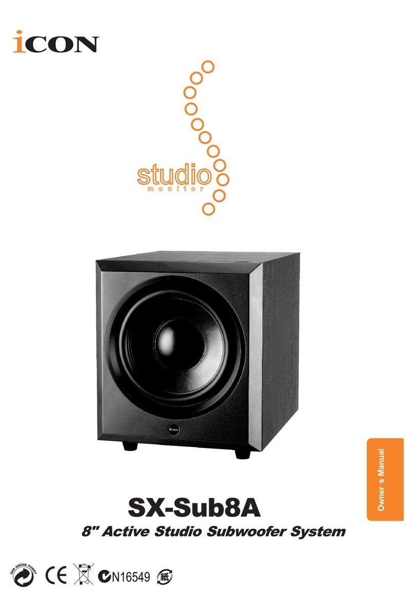 ICON SX-Sub8A owner's manual