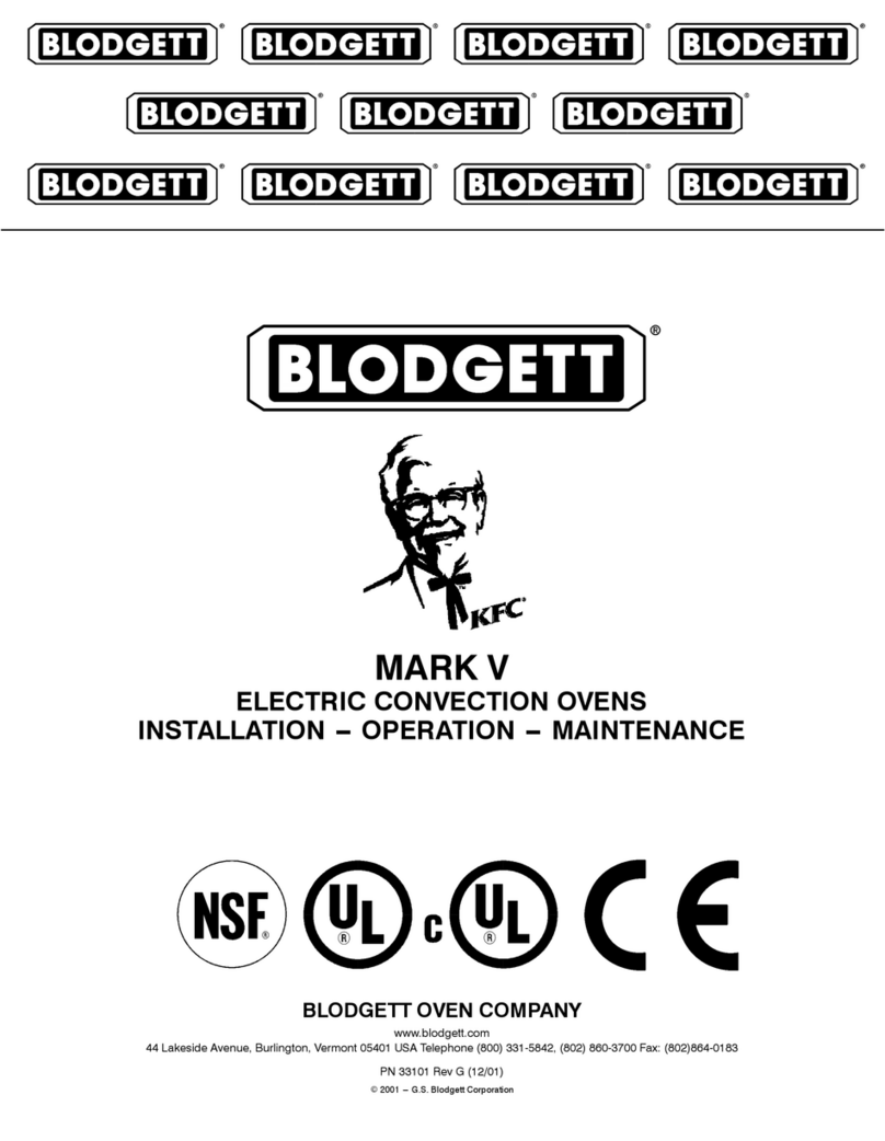Blodgett Mark V User manual