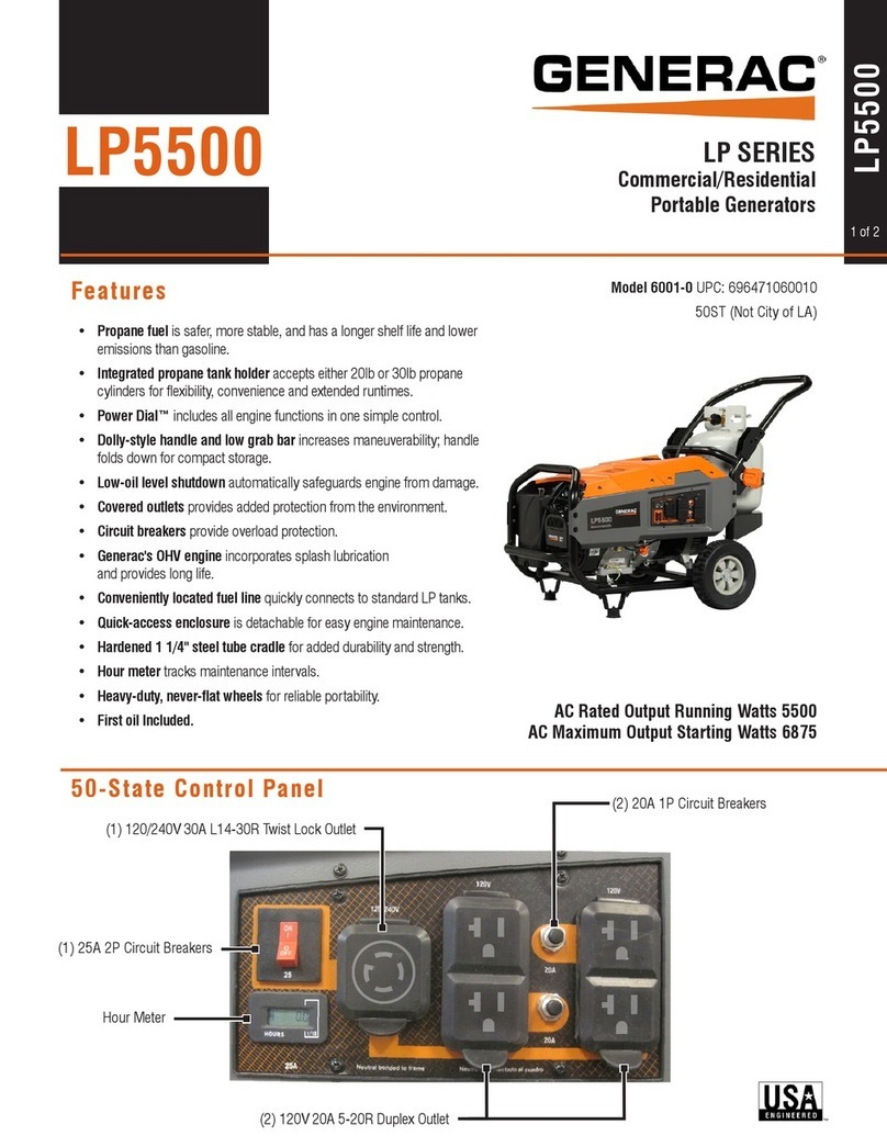 Generac Power Systems LP5500 User manual