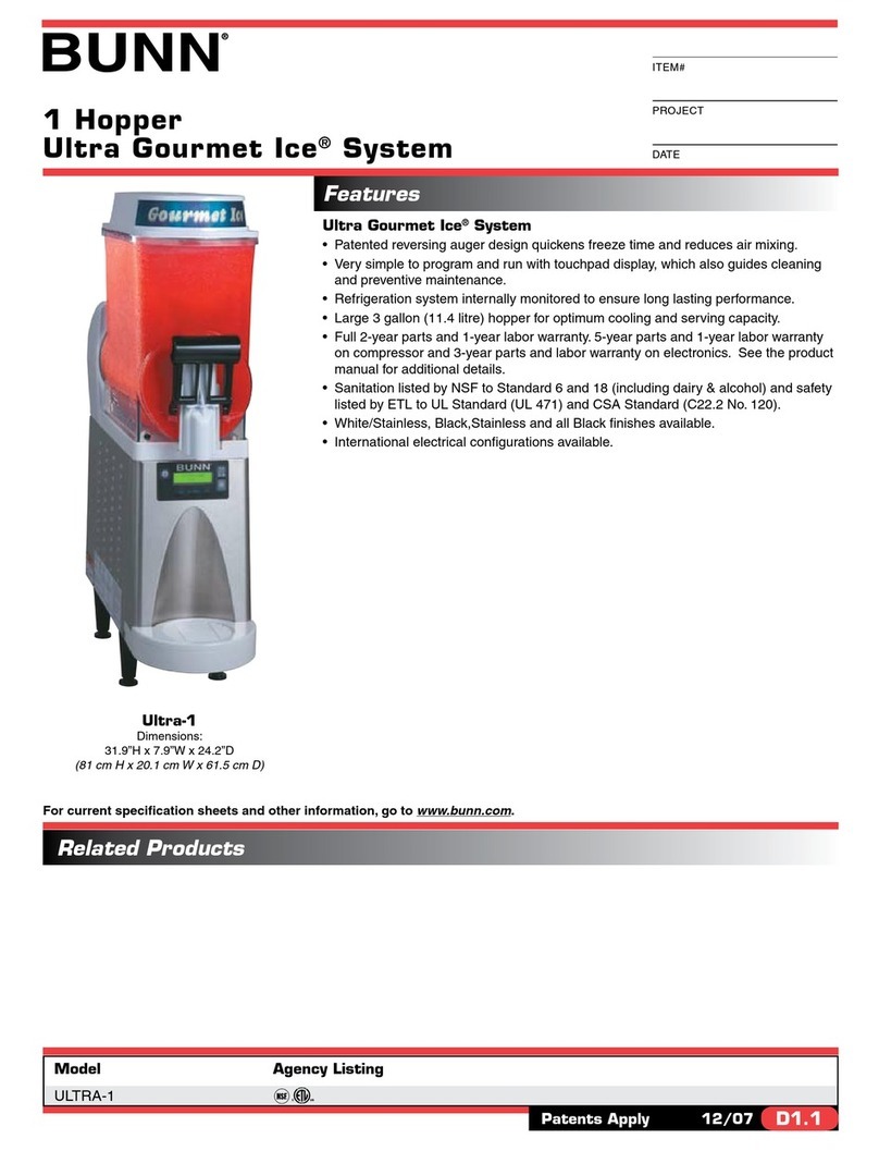 Bunn BUNN-O-MATIC ULTRA-1 User manual Bunn BUNN-O-MATIC ULTRA-1 User manual