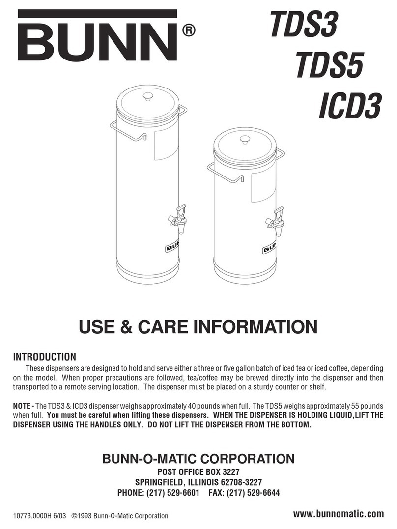 Bunn TDS5 Owner's manual
