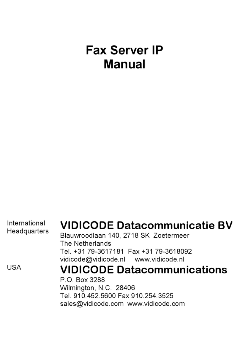 Vidicode Fax Server IP User manual