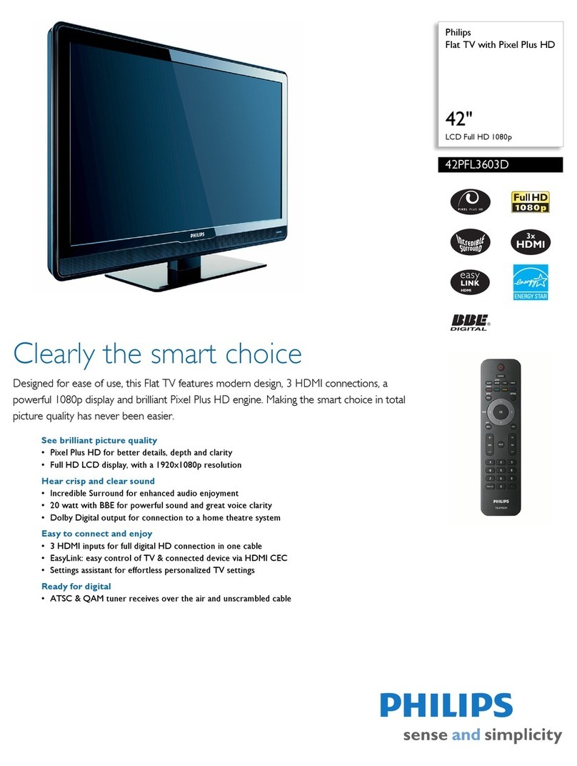 Philips 42PFL3603D User manual