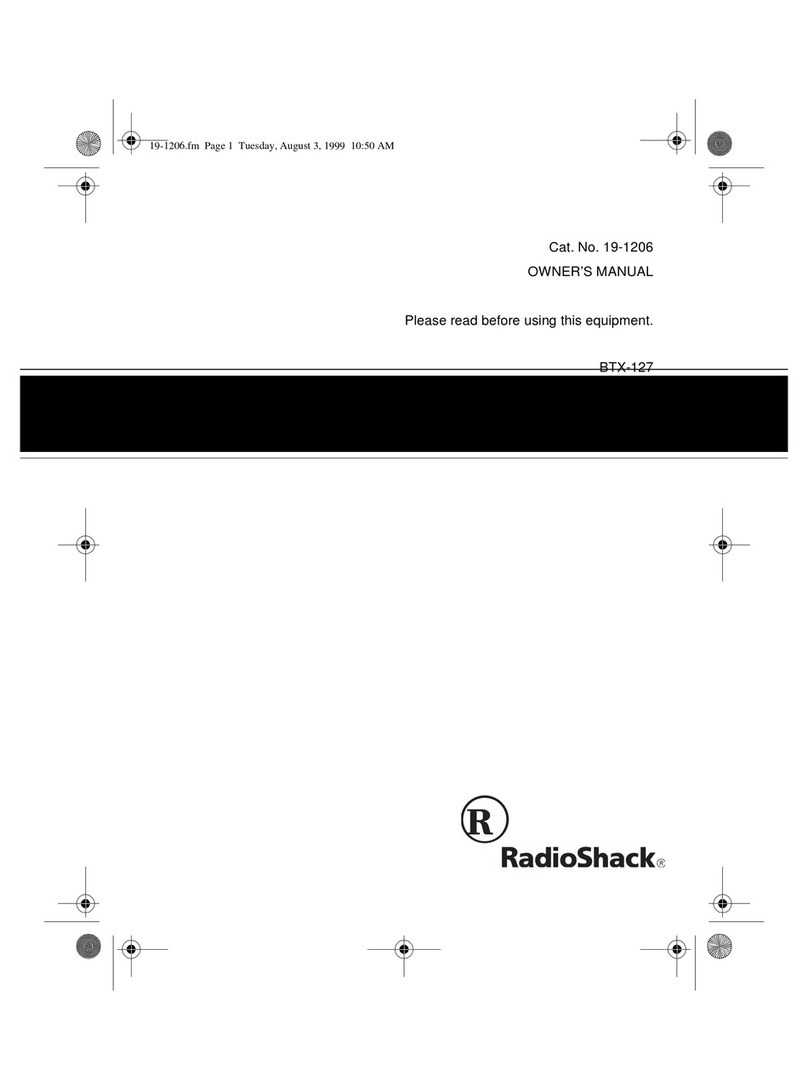 Radio Shack BTX-127 User manual