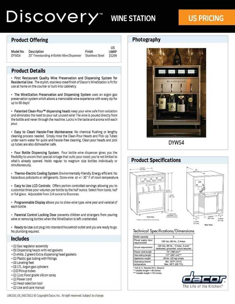 Dacor Discovery DYWS4 User manual