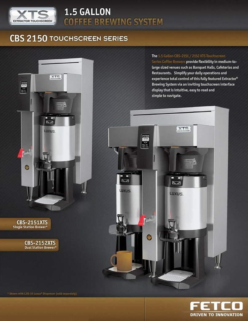 Fetco CBS-2151XTS Specifications