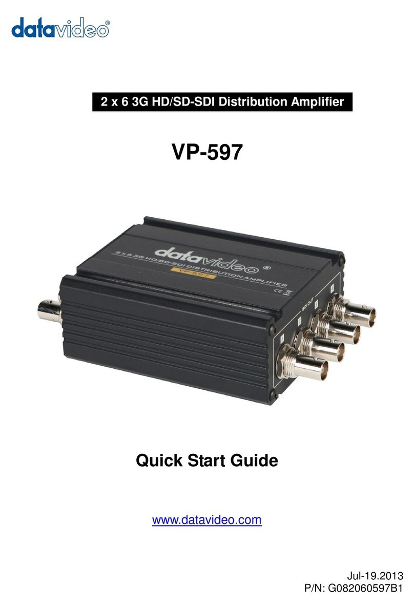 Data Video VP-597 quick start guide