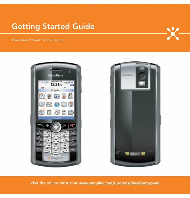 Cingular BlackBerry Pearl Getting started guide