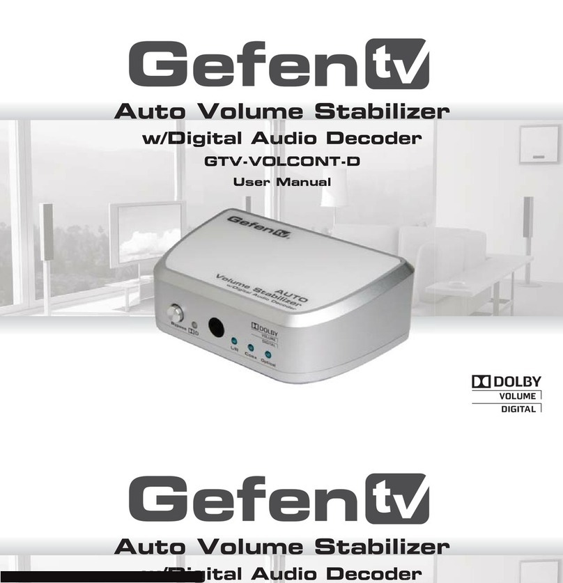 GefenTV GTV-VOLCONT- D user manual