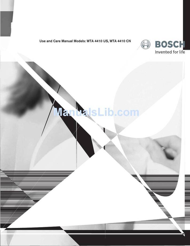 Bosch WTZ11340UC use and care manual