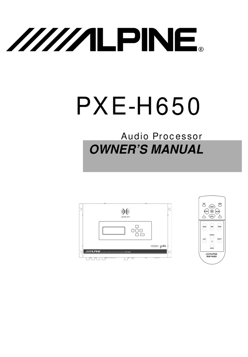 Alpine PXE-H650 - System Integration Audio... User manual