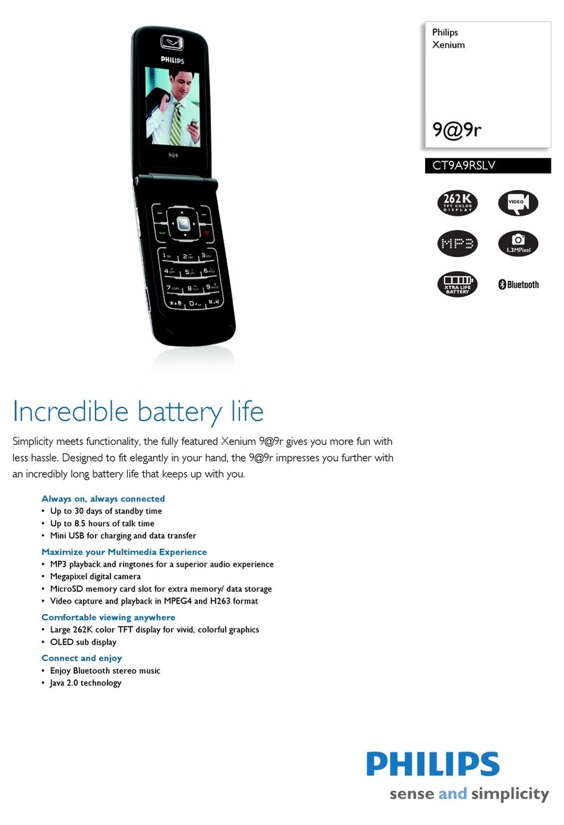 Philips Xenium CT9A9RSLV User manual