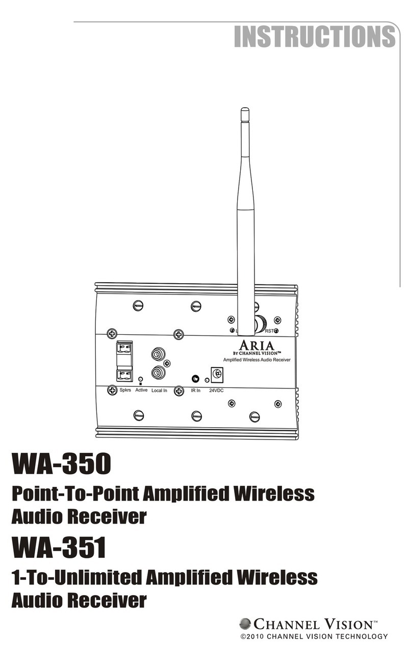 Channel Vision WA-350 instructions