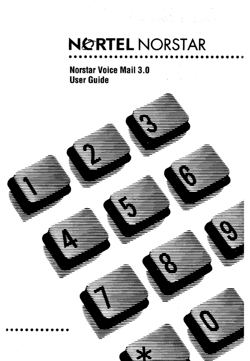 Nortel Norstar Voice Mail 3.0 User manual