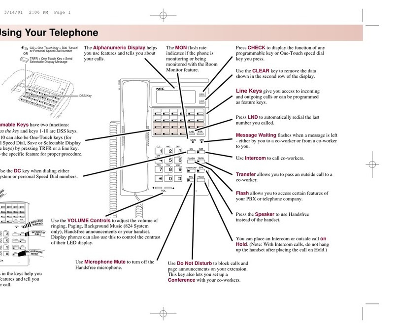 NEC Portrait 308 User manual