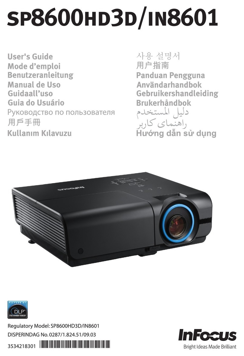 InFocus sp8600hd3d User manual InFocus sp8600hd3d User manual