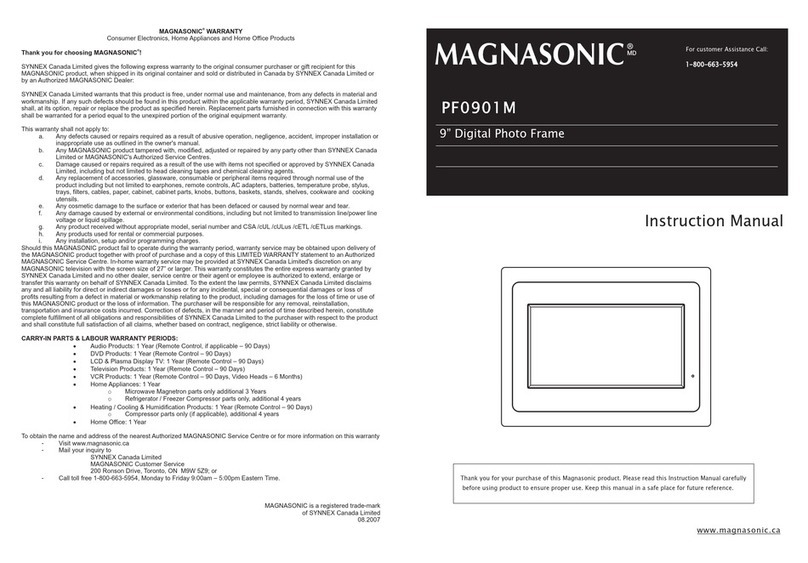 Magnasonic PF0901M instruction manual