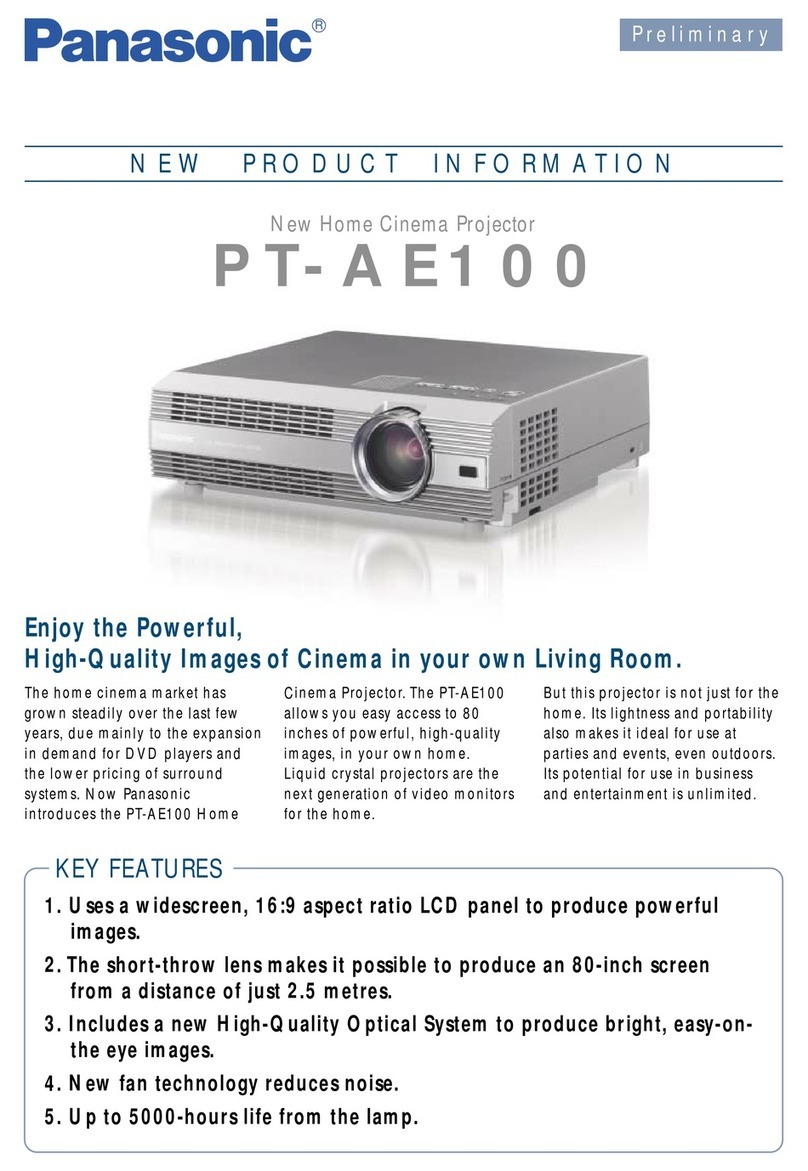 Panasonic PT-AE100 User manual