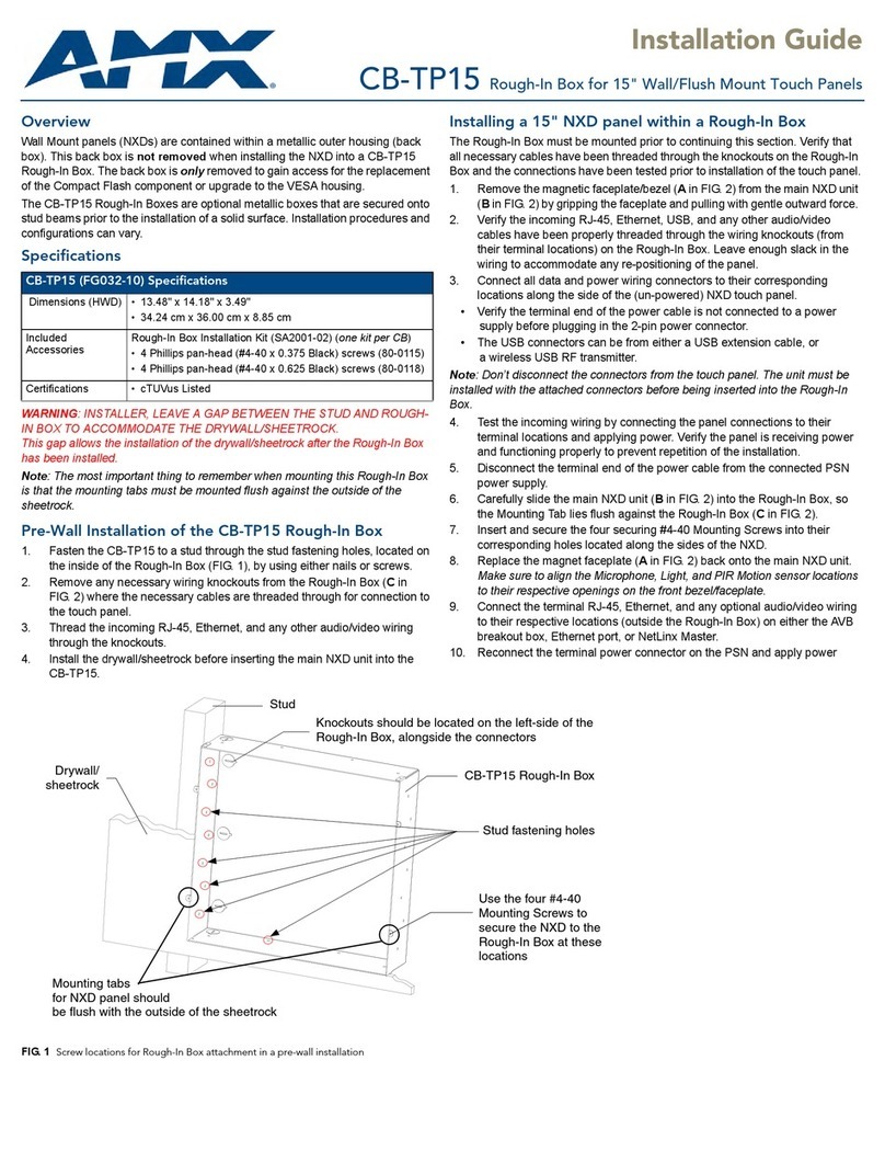 AMX CB-TP15 User manual AMX CB-TP15 User manual