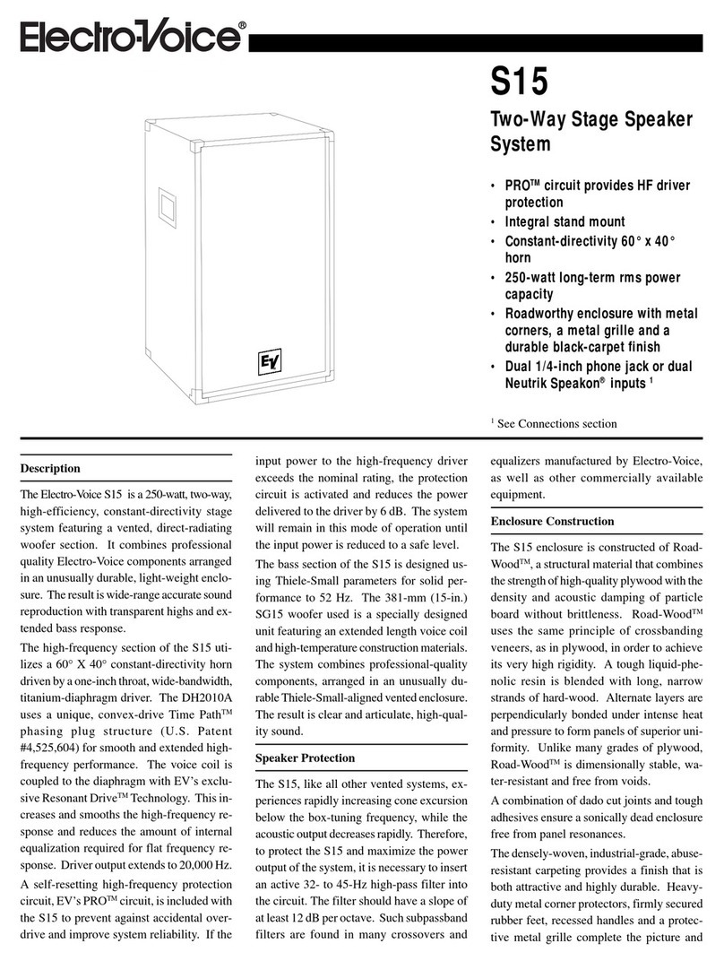 Electro-Voice S15 User manual