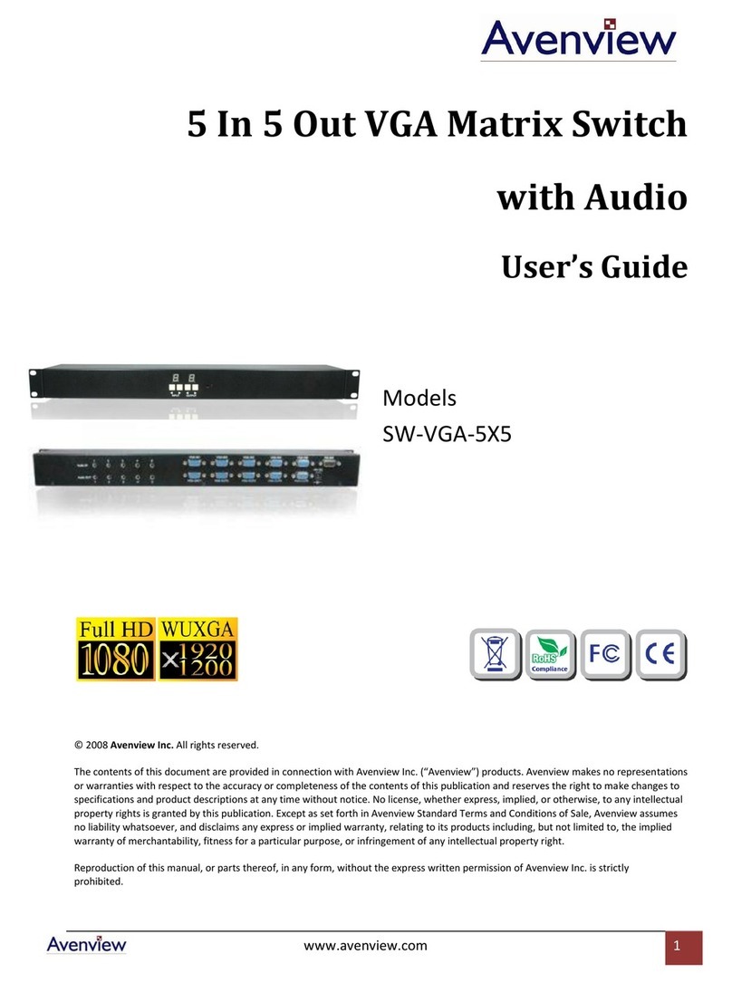 Avenview SW-VGA-5X5 user guide