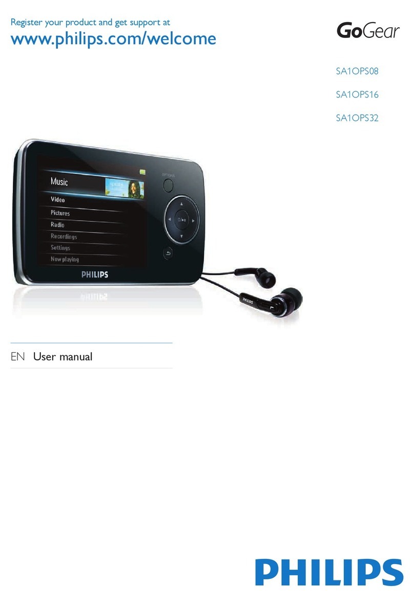 Philips GoGear SA1OPS08 User manual