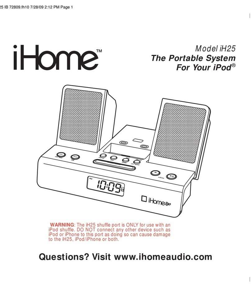 iHome iH25 User manual