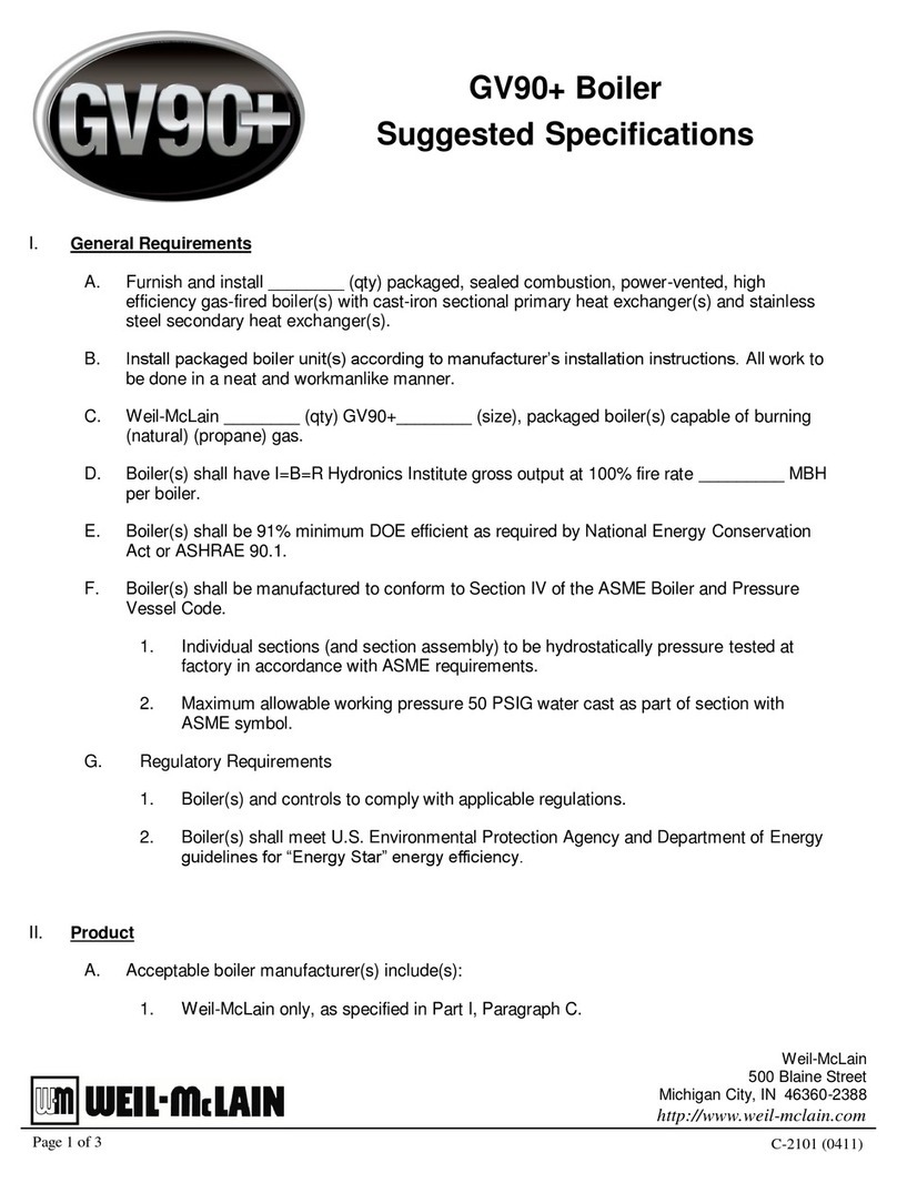 Weil-McLain GV90+ Suggested specifications