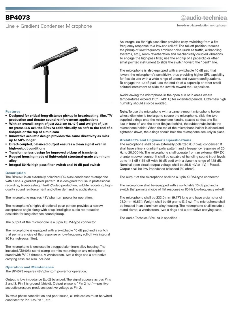 Audio Technica BP4073 User manual