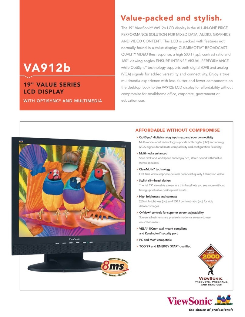 ViewSonic VA912B - 19" LCD Monitor User manual