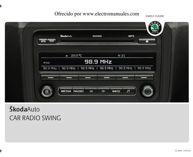 Skoda Car Radio Swing User manual