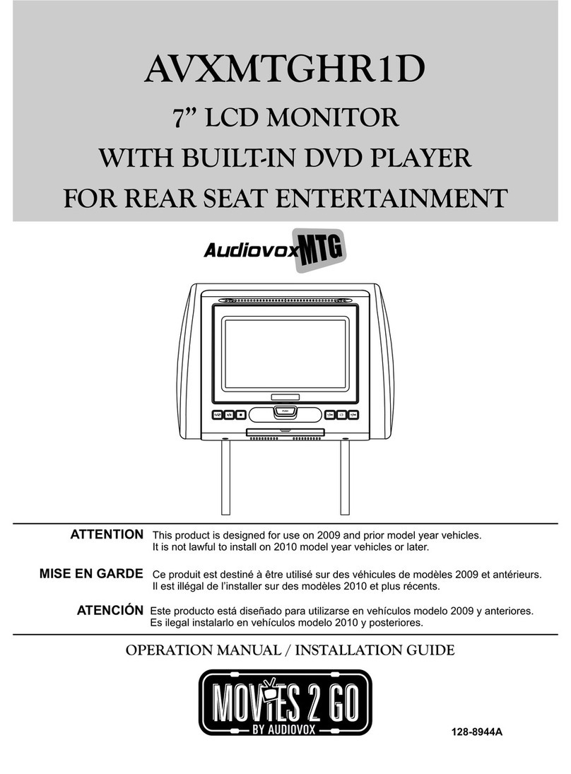 Audiovox Movies2Go AVXMTGHR1D Operation manual