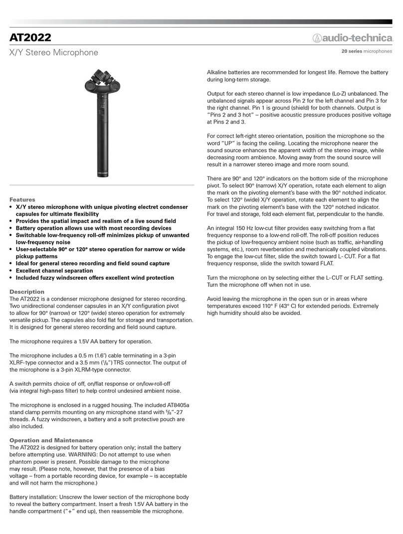 Audio Technica AT2022 User manual