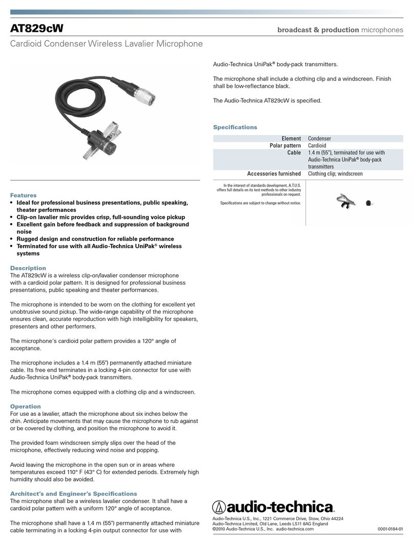 Audio Technica AT829cW User manual