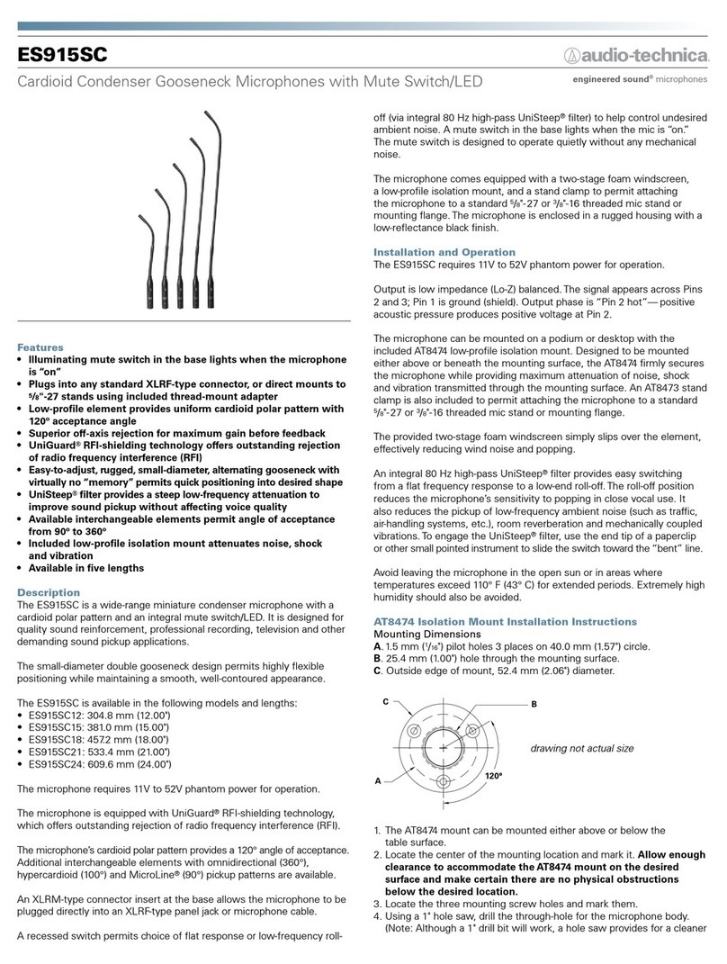 Audio Technica ES915SC Owner's manual