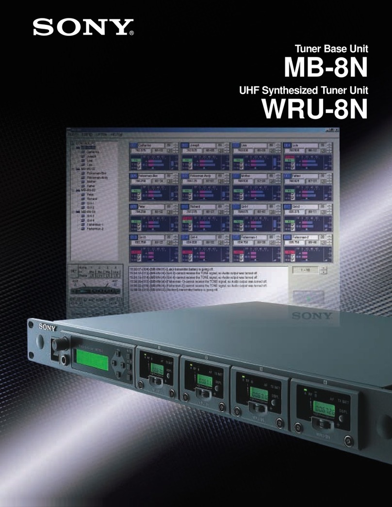 Sony MB-8N Installation and operation manual Sony MB-8N Installation and operation manual
