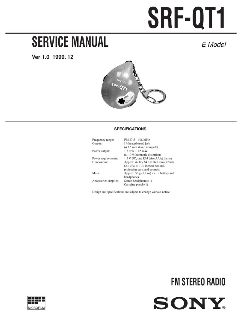 Sony SRF-QT1 Service manual