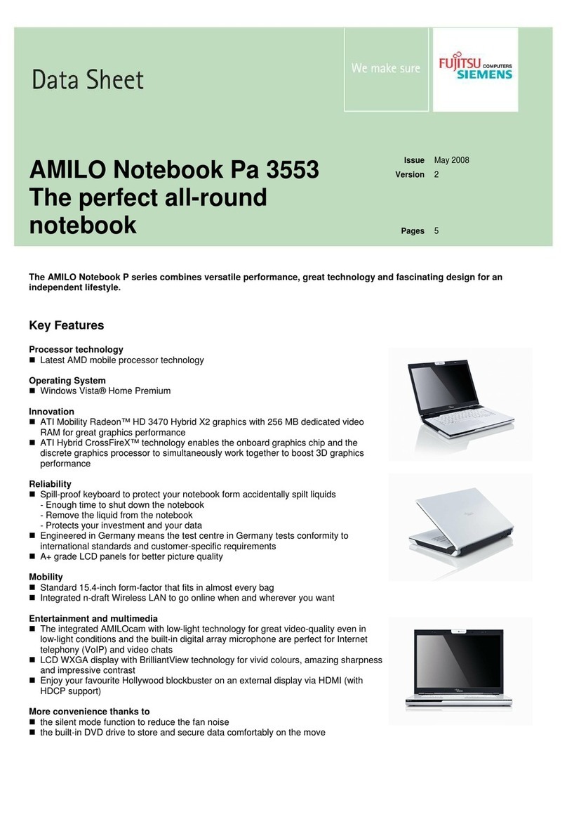 Fujitsu Siemens Computers AMILO Pa 3553 User manual Fujitsu Siemens Computers AMILO Pa 3553 User manual