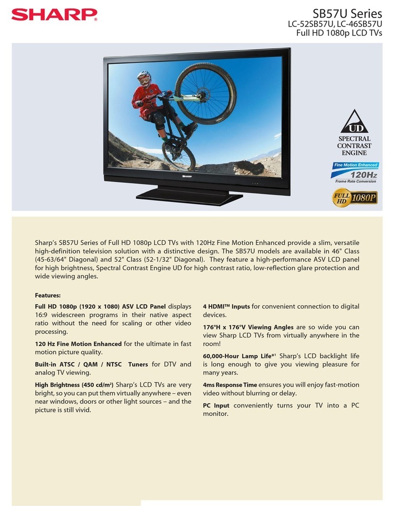 Sharp LC-52SB57U User manual