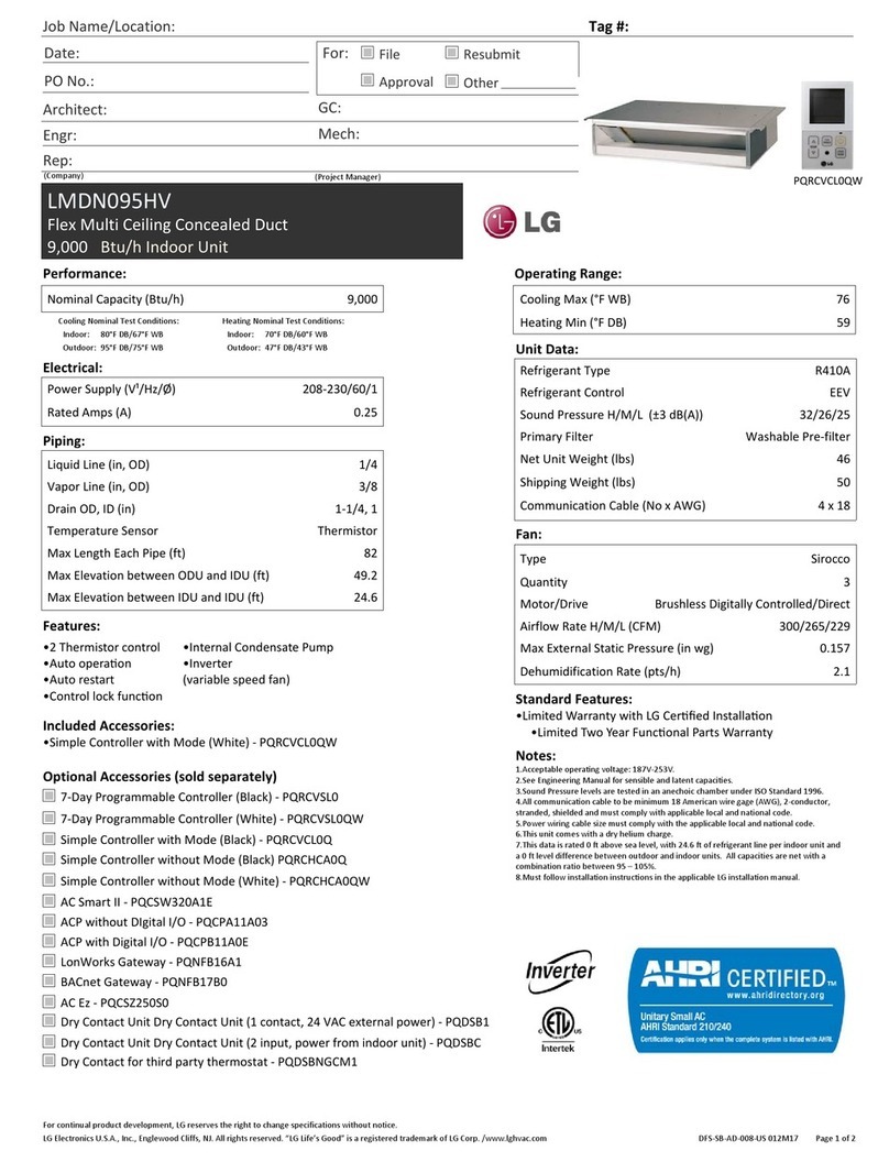 LG LMDN095HV User manual