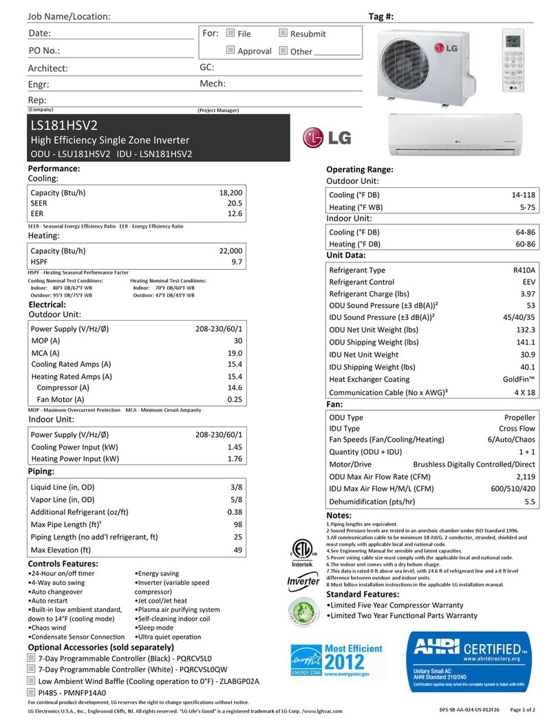 LG LSN181HSV2 User manual