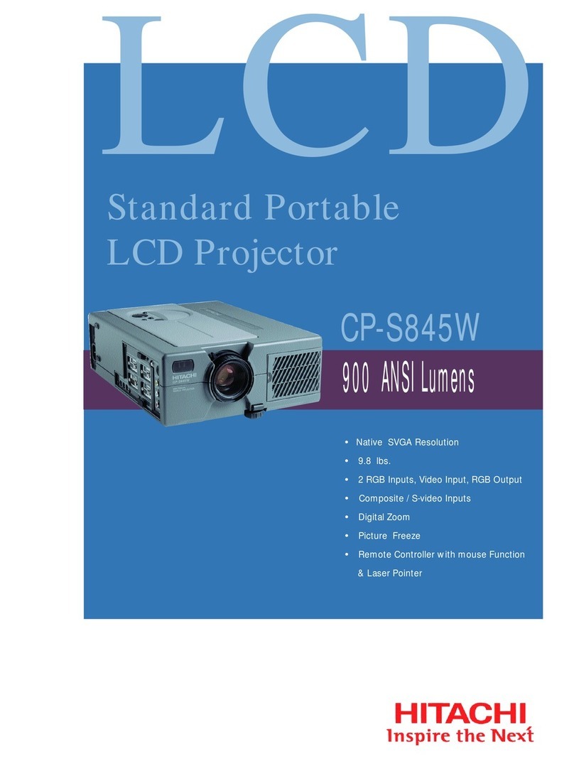 Hitachi CP-S845W User manual