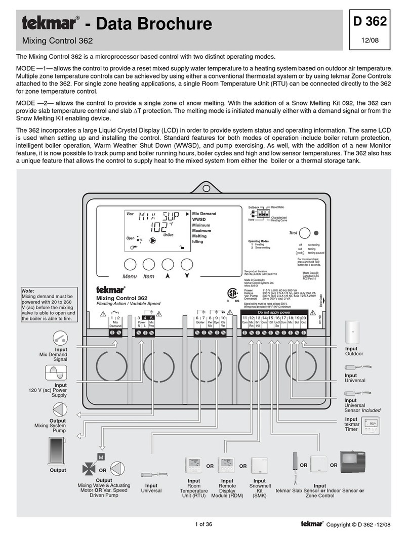 Tekmar 362 Data brochure