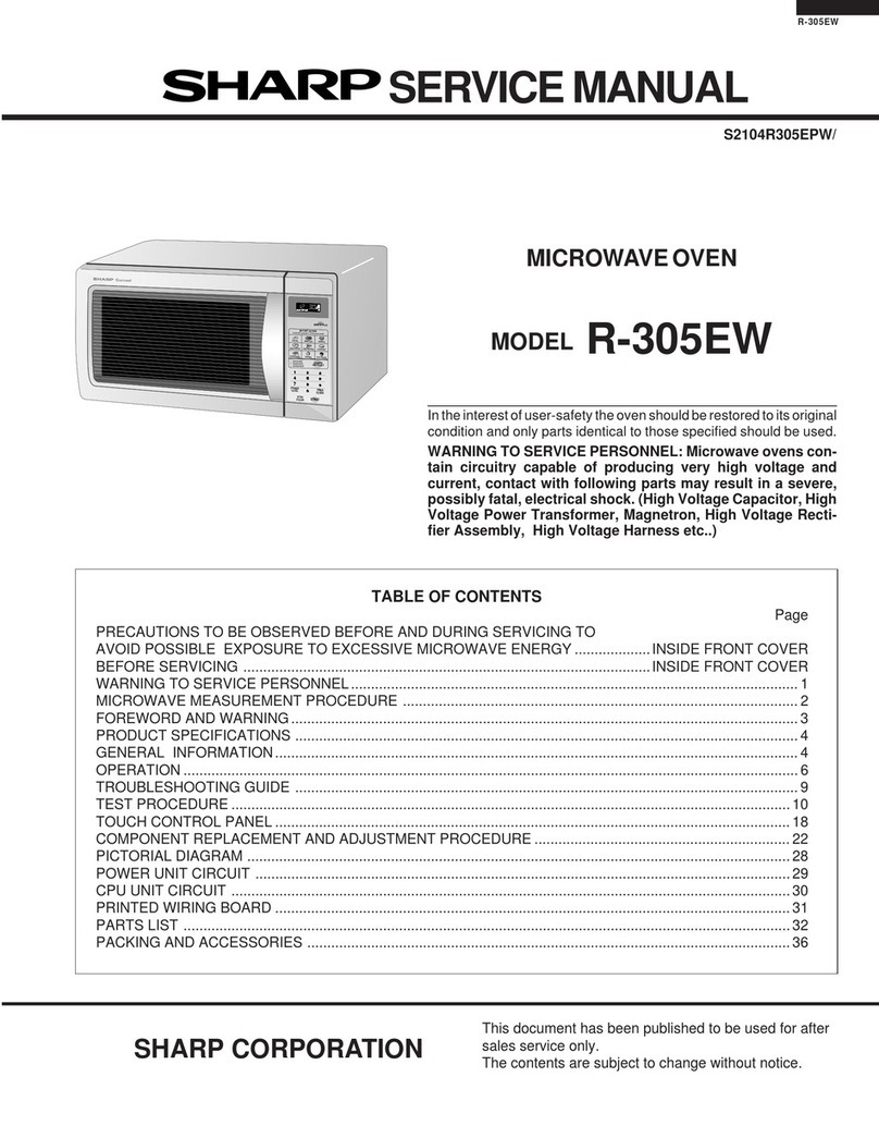 Sharp R-305EW User manual