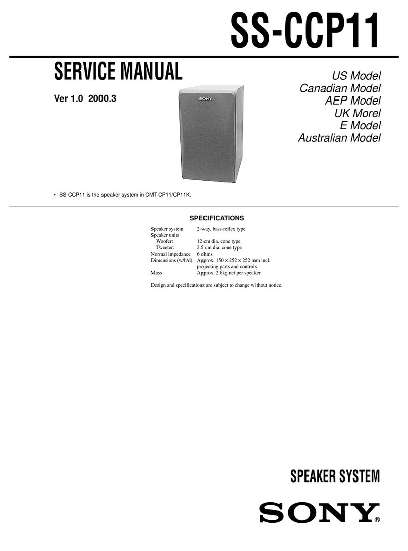 Sony SS-CCP11 User manual Sony SS-CCP11 User manual