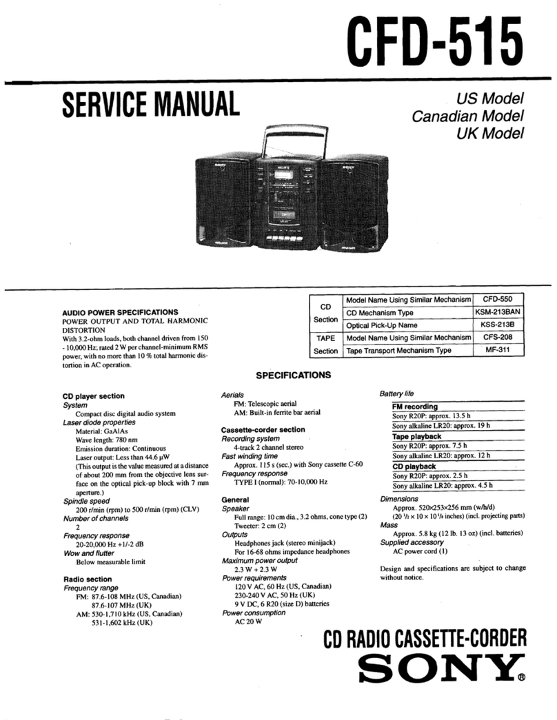 Sony CFD-515 Service manual